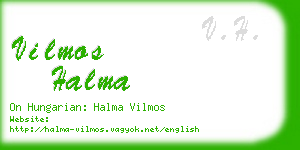 vilmos halma business card